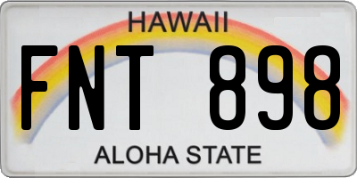 HI license plate FNT898