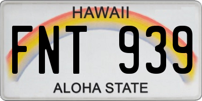 HI license plate FNT939