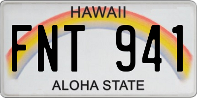 HI license plate FNT941