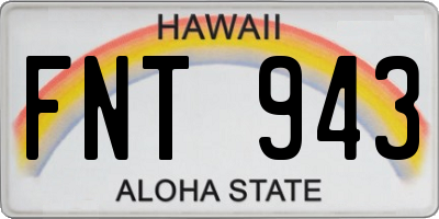 HI license plate FNT943