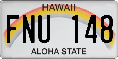 HI license plate FNU148