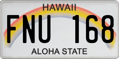 HI license plate FNU168