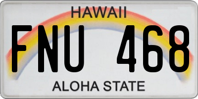 HI license plate FNU468
