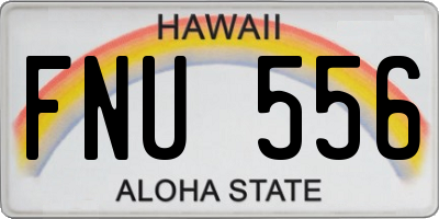 HI license plate FNU556