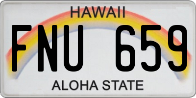 HI license plate FNU659