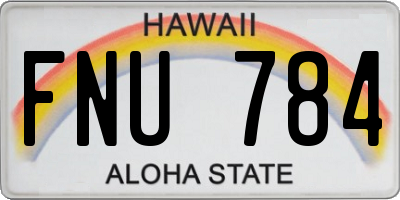 HI license plate FNU784