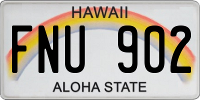 HI license plate FNU902