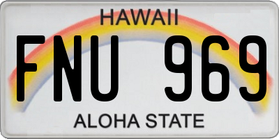 HI license plate FNU969