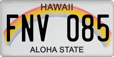 HI license plate FNV085