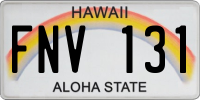 HI license plate FNV131