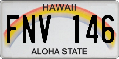 HI license plate FNV146