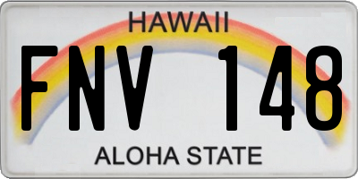 HI license plate FNV148