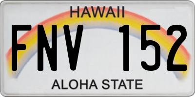 HI license plate FNV152