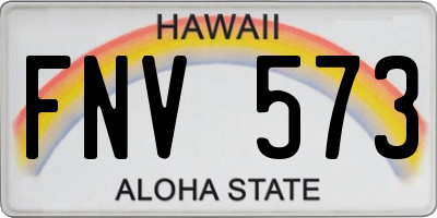 HI license plate FNV573