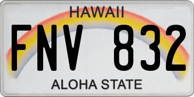 HI license plate FNV832