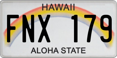HI license plate FNX179