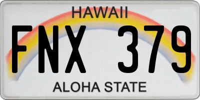 HI license plate FNX379