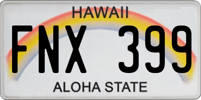 HI license plate FNX399