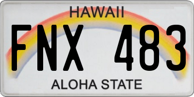 HI license plate FNX483