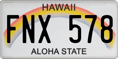 HI license plate FNX578