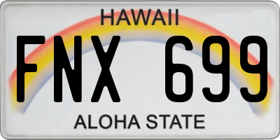 HI license plate FNX699