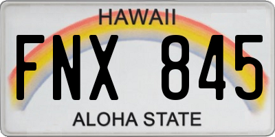 HI license plate FNX845