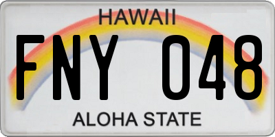 HI license plate FNY048