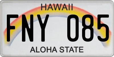 HI license plate FNY085