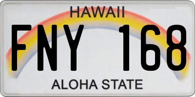 HI license plate FNY168