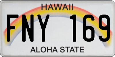 HI license plate FNY169