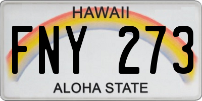 HI license plate FNY273