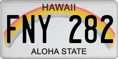 HI license plate FNY282