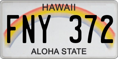 HI license plate FNY372