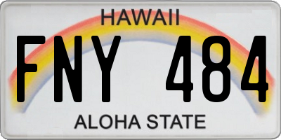 HI license plate FNY484