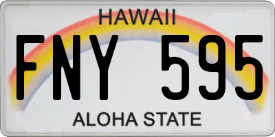 HI license plate FNY595