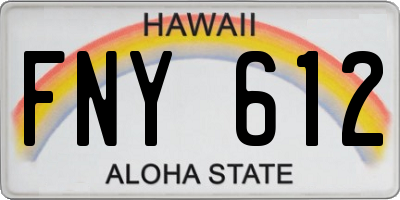 HI license plate FNY612