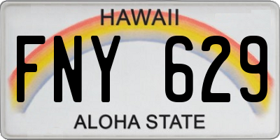HI license plate FNY629