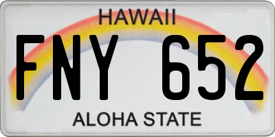 HI license plate FNY652