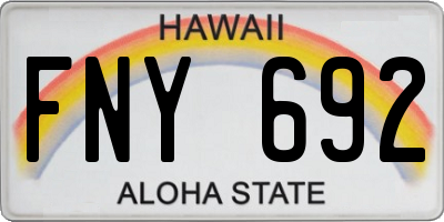 HI license plate FNY692