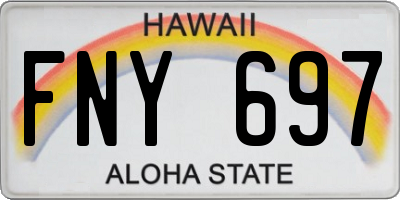 HI license plate FNY697