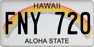 HI license plate FNY720