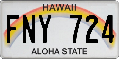 HI license plate FNY724