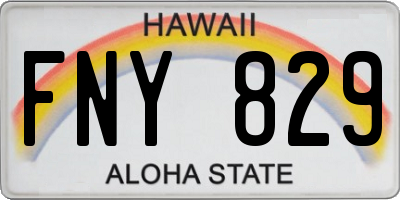 HI license plate FNY829
