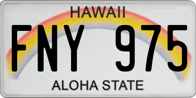 HI license plate FNY975