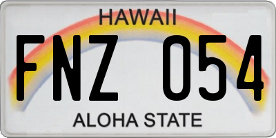 HI license plate FNZ054