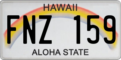 HI license plate FNZ159