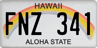 HI license plate FNZ341