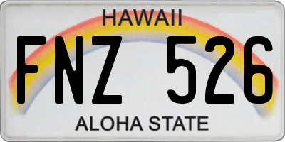 HI license plate FNZ526