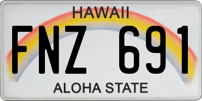 HI license plate FNZ691