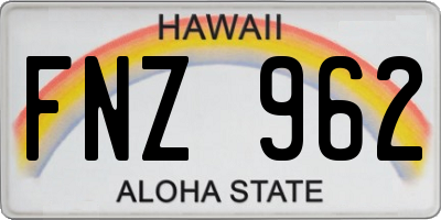 HI license plate FNZ962